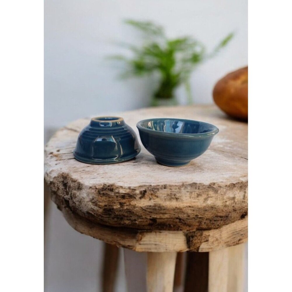 Petite River Blue Lotus Bowls - Dipping Sauces, Incense, Rings, Herbs (Set of 2)